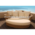 comfortable garden sun bed wicker rattan chaise lounge with ottoman